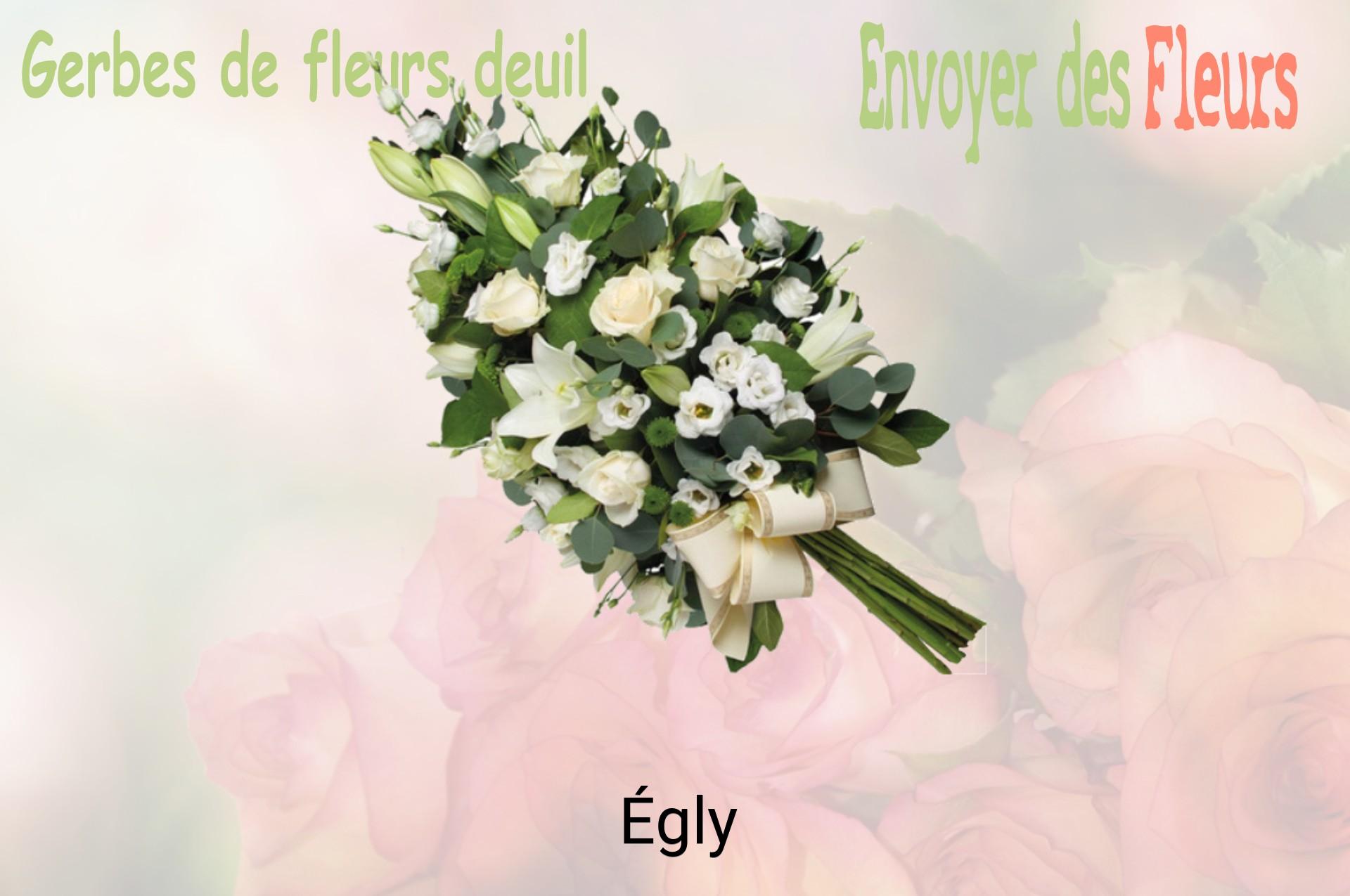 Gerbe de fleurs de deuil livrée à Égly